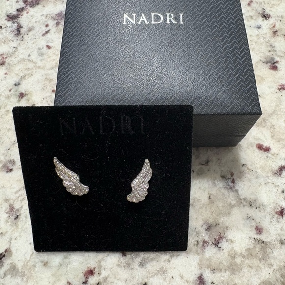 Nadri Angel Wing Earrings - Picture 4 of 5